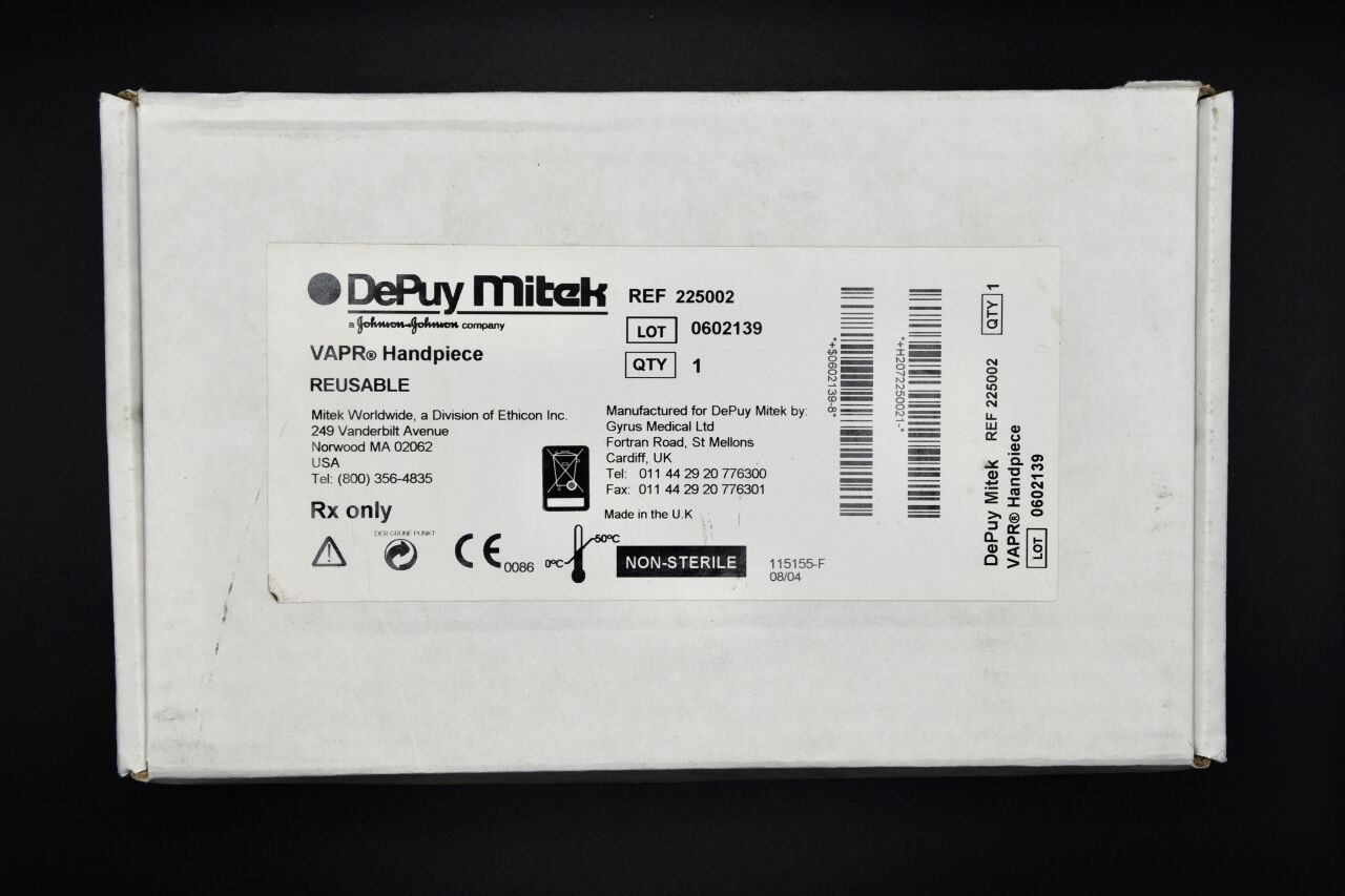 DEPUY MITEK 225002 VAPR? Connector Cable and Handpiece, BRAND NEW