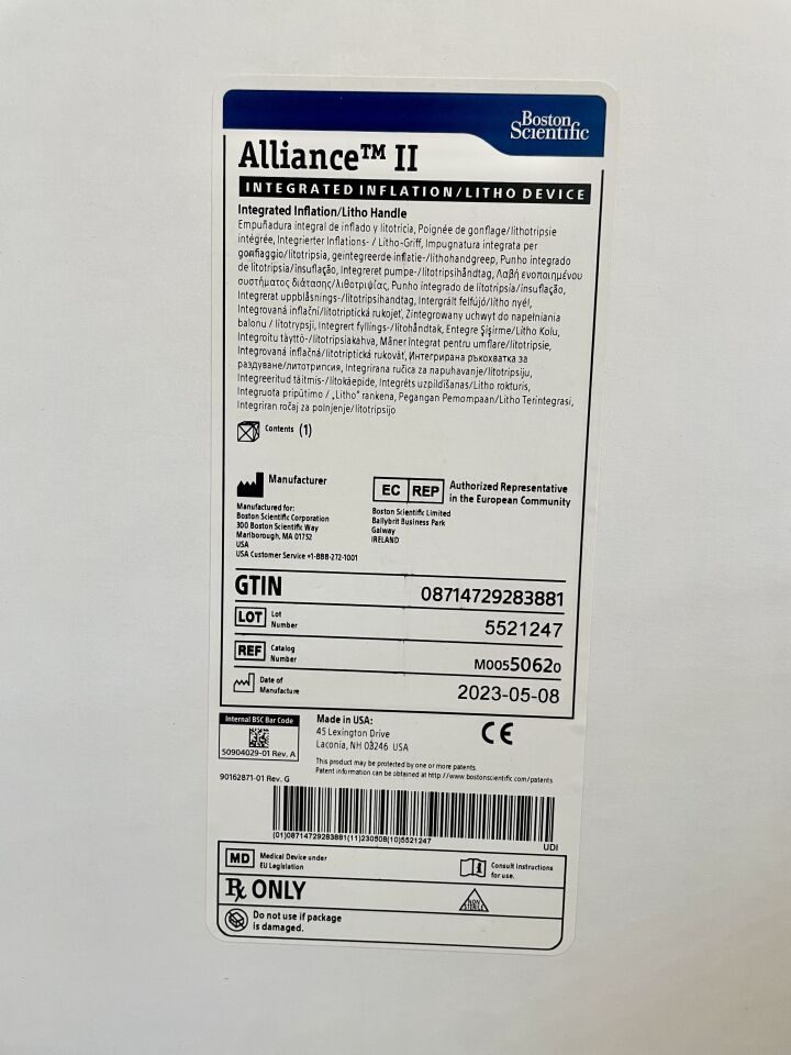 BOSTON SCIENTIFIC M00550620 Boston Scientific Alliance II Integrated Inflation/Litho Device — photo 3