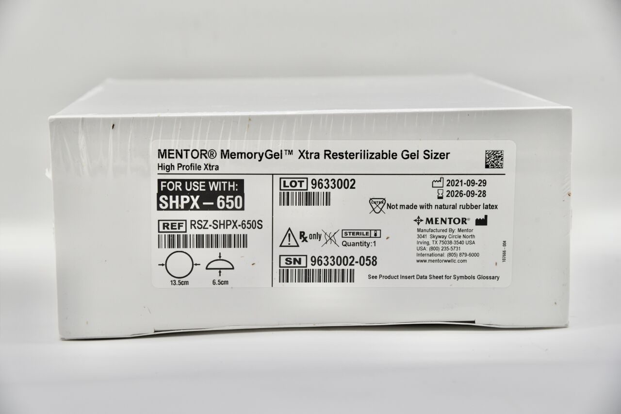 MENTOR RSZ-SHPX-650S MemoryGel Xtra Resterilizable Gel Sizer High Profile Xtra, In-Date — photo 1