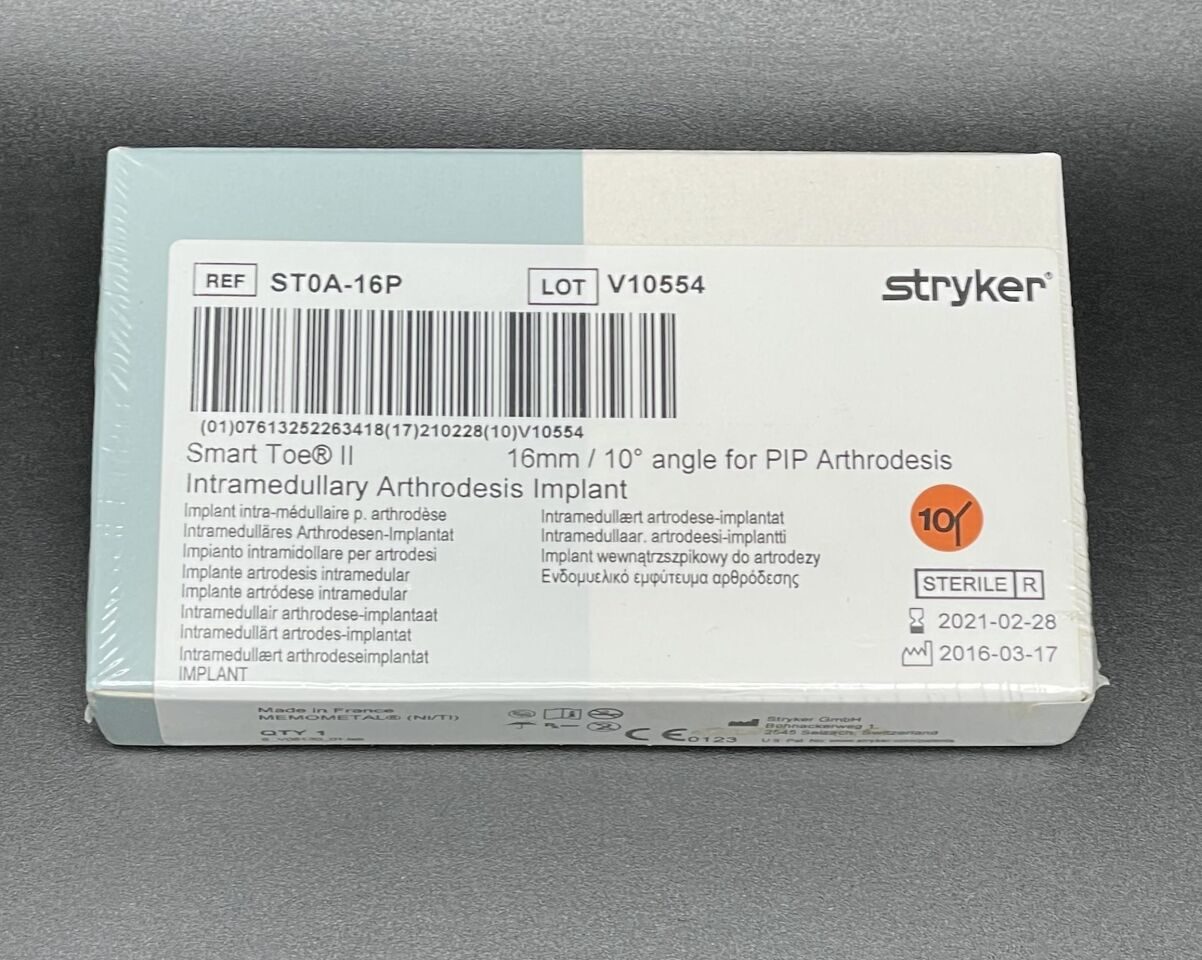 STRYKER ST0A-16P Smart Toe II Intramedullary 16mm / 0 ° Angle for POP Arthrodesis — photo 2