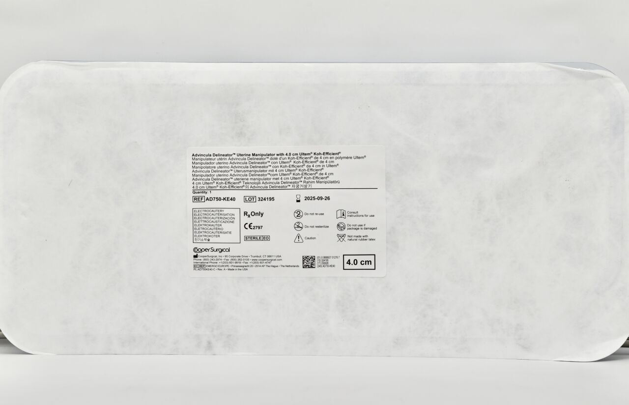 COOPER SURGICAL INC AD750-KE40 COOPER SURGICAL ADVINCULA DELINEATOR UTERINE MANIPULATOR WITH 4.0CM ULTEM KOH-EFFICIENT ELECTROCAUTERY — photo 1