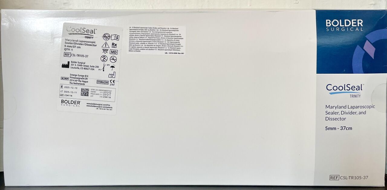 BOLDER SURGICAL CSL-TR105-37 (EXPIRED) CoolSeal Trinity Maryland Laparoscopic Sealer Divider and Dissector 5mm - 37cm — photo 2