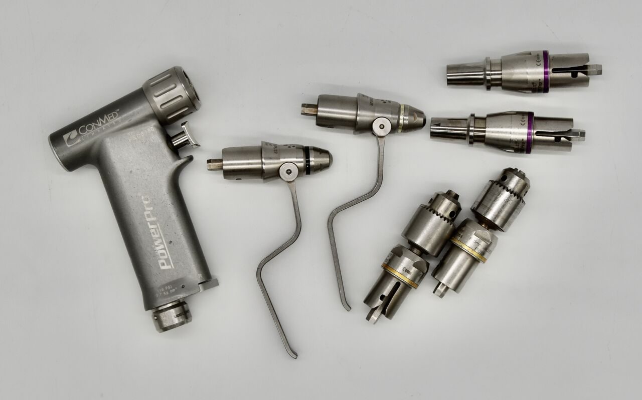 LINVATEC PRO6150, PRO2029, PRO2041, PRO6128, 6140, 5053-10, 5053-11, 5058-01, 1375-12 CONMED POWER PRO DRILL SET AND HALL PNEUMATIC KIT WITH STERILIZATION TRAY — photo 4