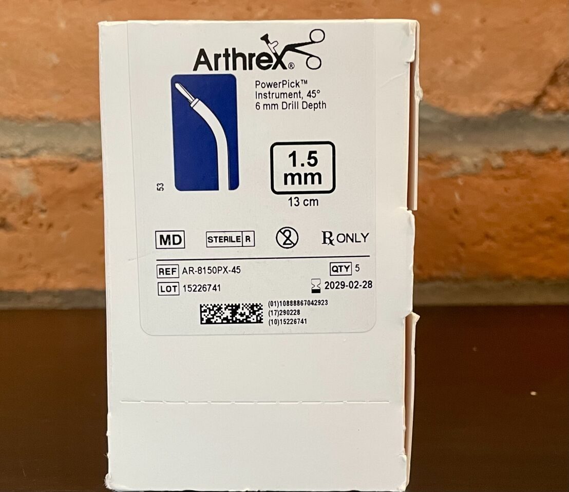 ARTHREX AR-8150PX-45 PowerPick Surgical Bur 45 Degree, In-Date — photo 2