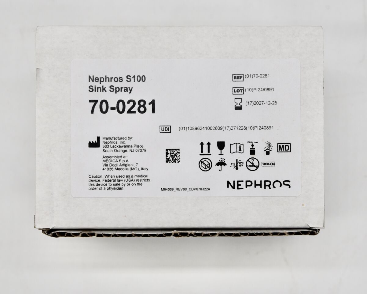 NEPHROS 70-0281 S100 SINK SPRAY REFERENCE  IN-DATE — photo 1