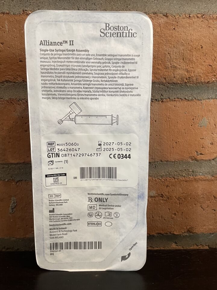 BOSTON SCIENTIFIC M00550600 Boston Scientific Alliance II Balloon Inflation Syringe/Gauge Assembly — photo 3