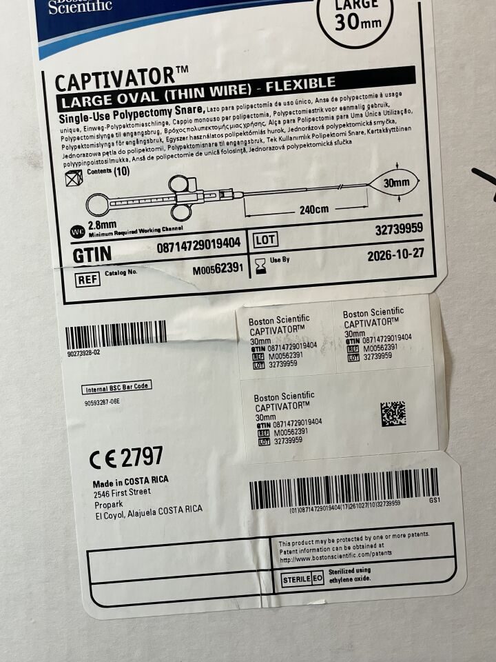 BOSTON SCIENTIFIC M00562391 Captivator Large Oval Polypectomy Snare — photo 2
