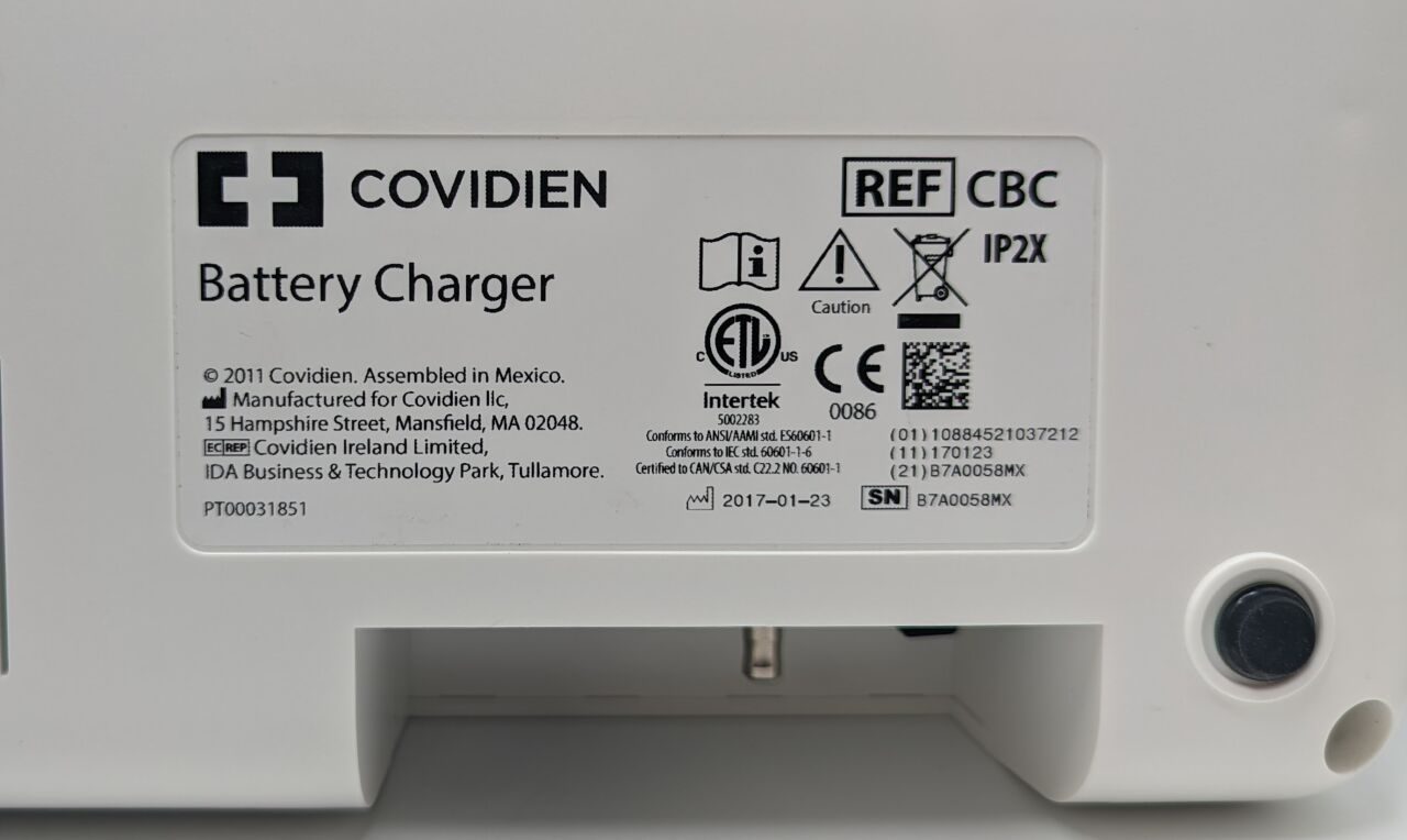 COVIDIEN CBC BATTERY CHARGER, REFERENCE — photo 3