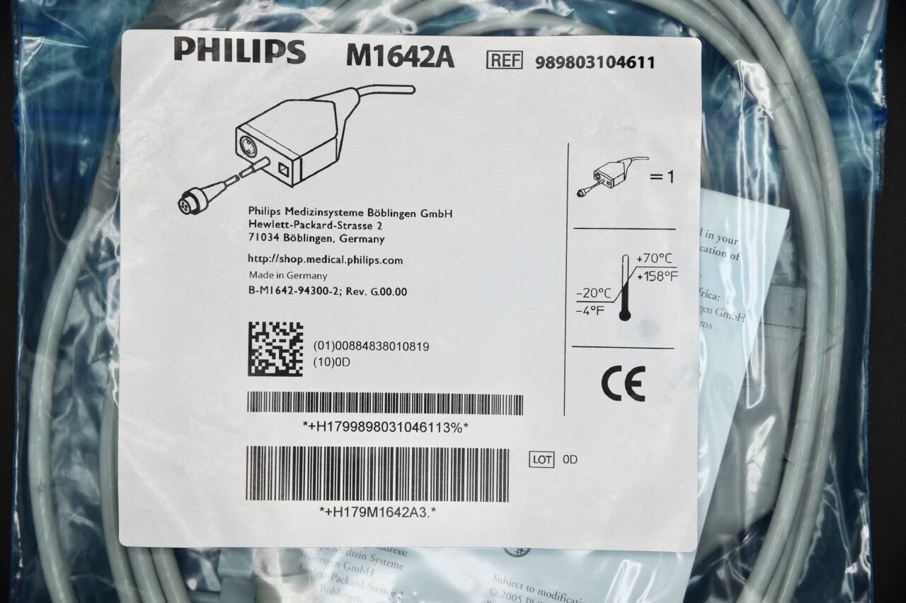 PHILIPS M1642A Cardiac Output Cable, BRAND NEW — photo 2