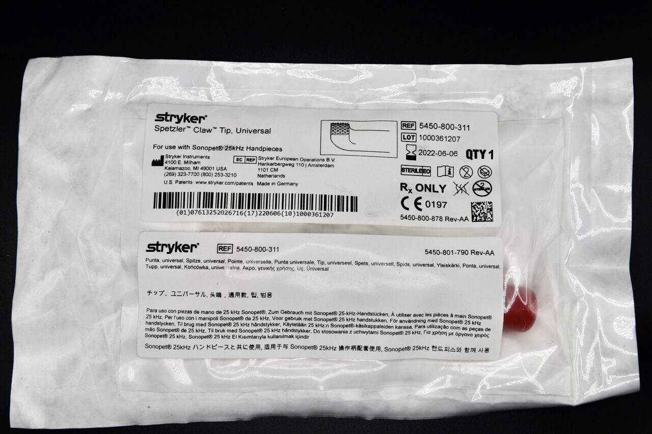 STRYKER 5450-800-311 Sonopet Universal Spetzler Claw Tip, Universal (X)