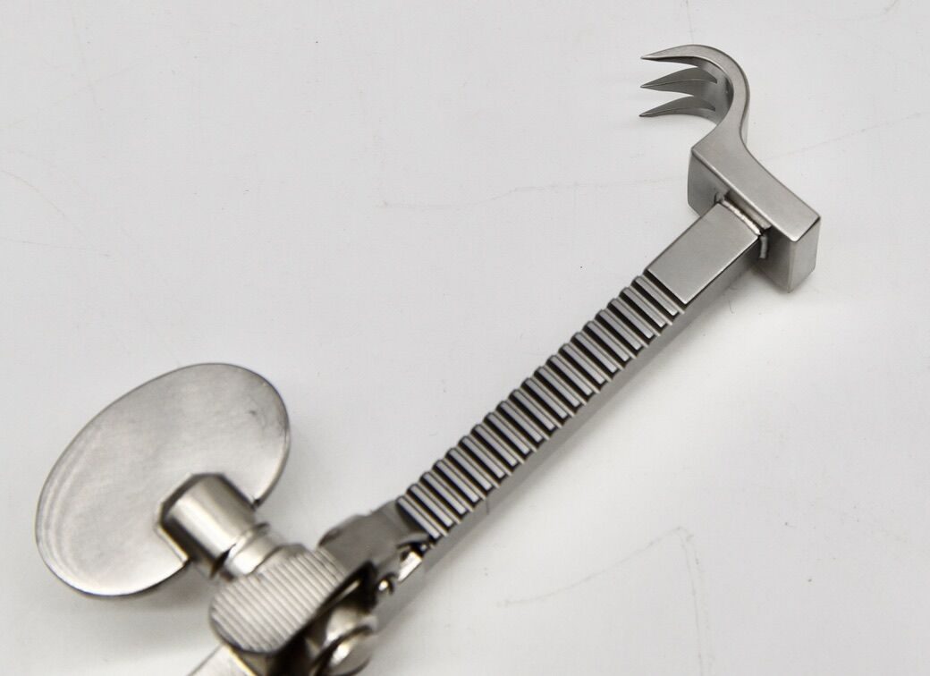 SPECTRUM 54-2540 Bailey Rib Contractor Adult 8" Curved Claw Tips Retractor Orthopedic Instruments, 8" Overall Length — photo 5